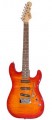 G&L S-500 Deluxe Flame, Cherry